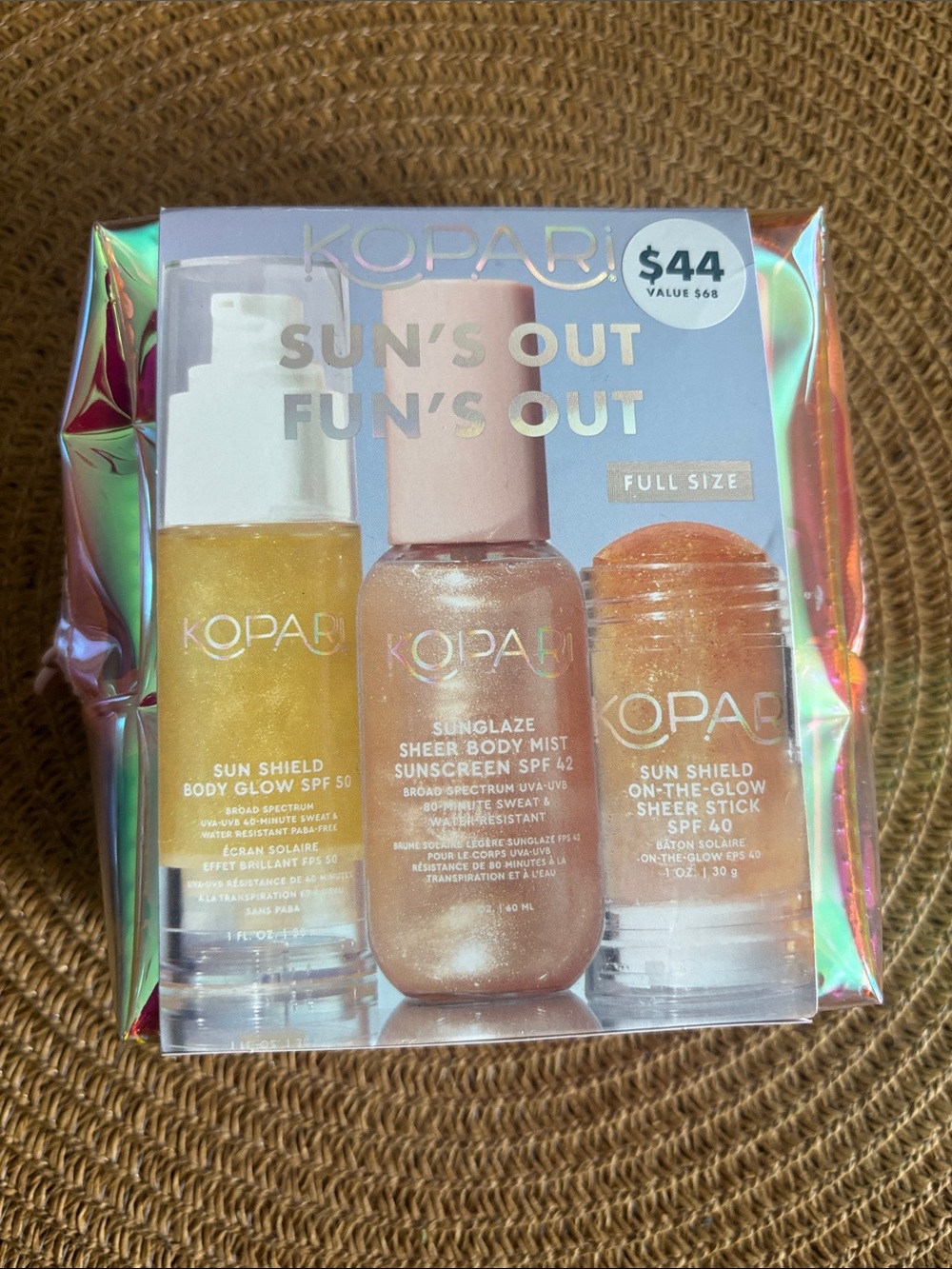 Kopari SPF Kit - Pink Glow Travel Sunscreen Trio NEVER USED